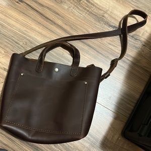Portland Leather Company mini crossbody tote